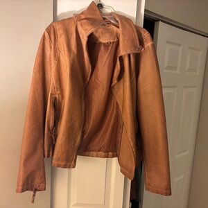 Women's Tan Leather Jacket